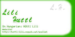 lili huttl business card